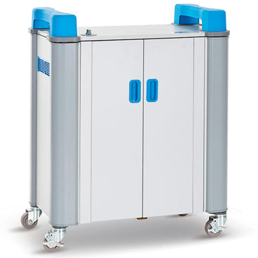 lapcabby tabcabby 32 horizontal compact | 32-device mobile ac charging trolley for tablets up to 12